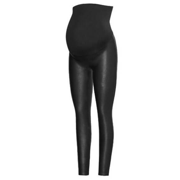 Spanx Mama Faux Leather High Waist Sculpting Leggings in Black Size S/P